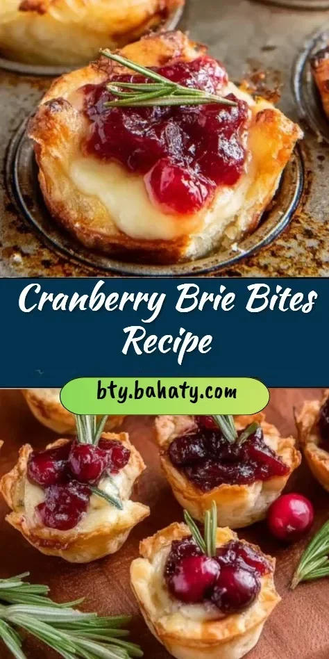 Cranberry Brie Bites served on a platter for a festive appetizer