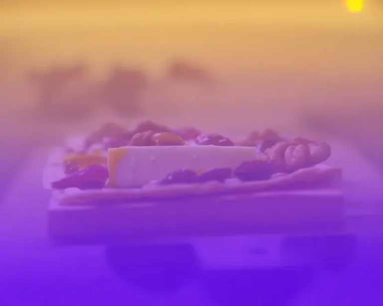 Crispy flatbread topped with brie, cranberries, walnuts, and hot honey drizzle.