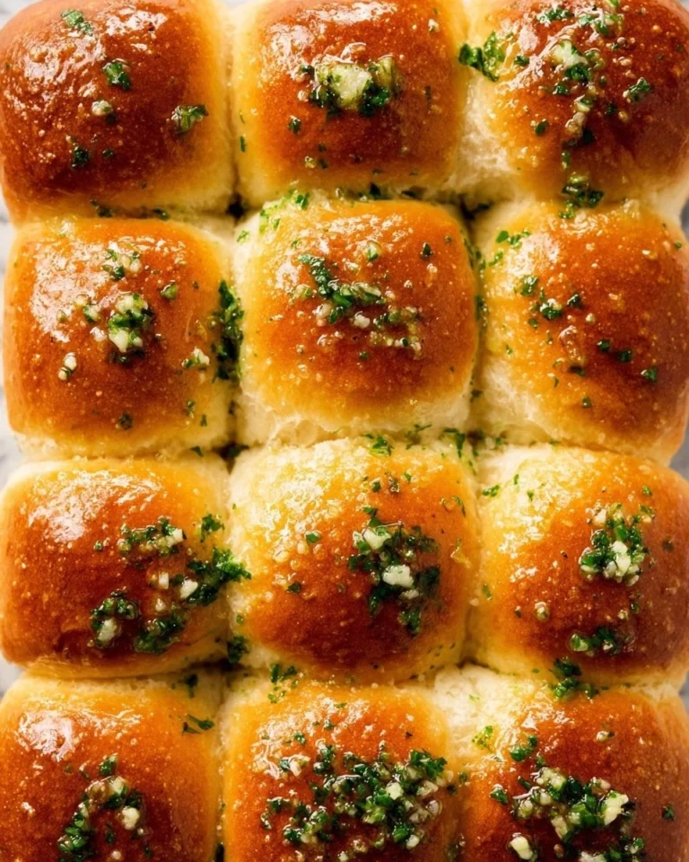 Homemade garlic bread rolls fresh out of the oven