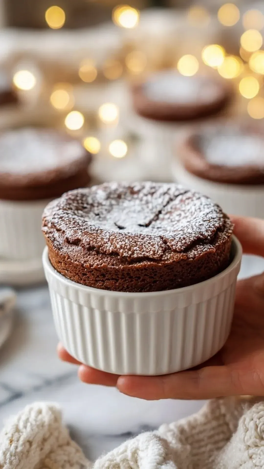 Gingerbread pudding cake served with a dollop of cream on a festive table.