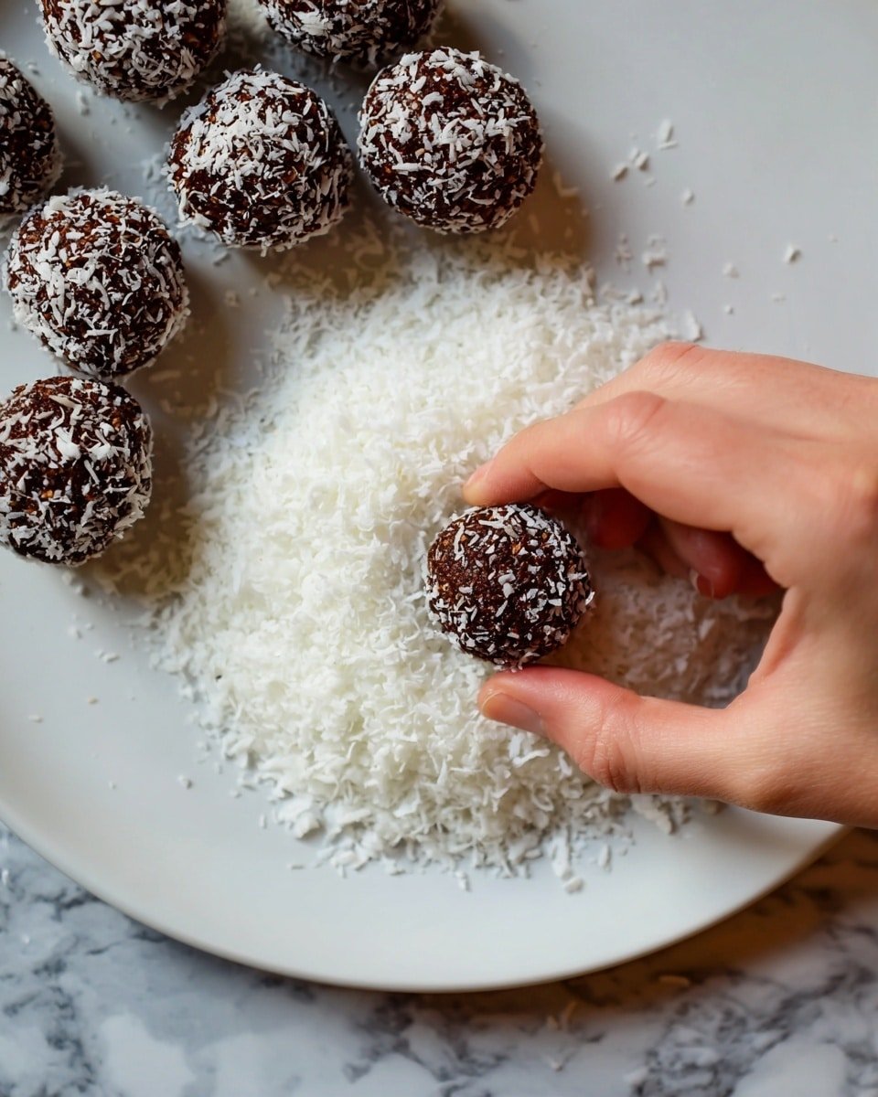 Chocolate Coconut Date Balls (No Bake) (Vegan+GF) Recipe