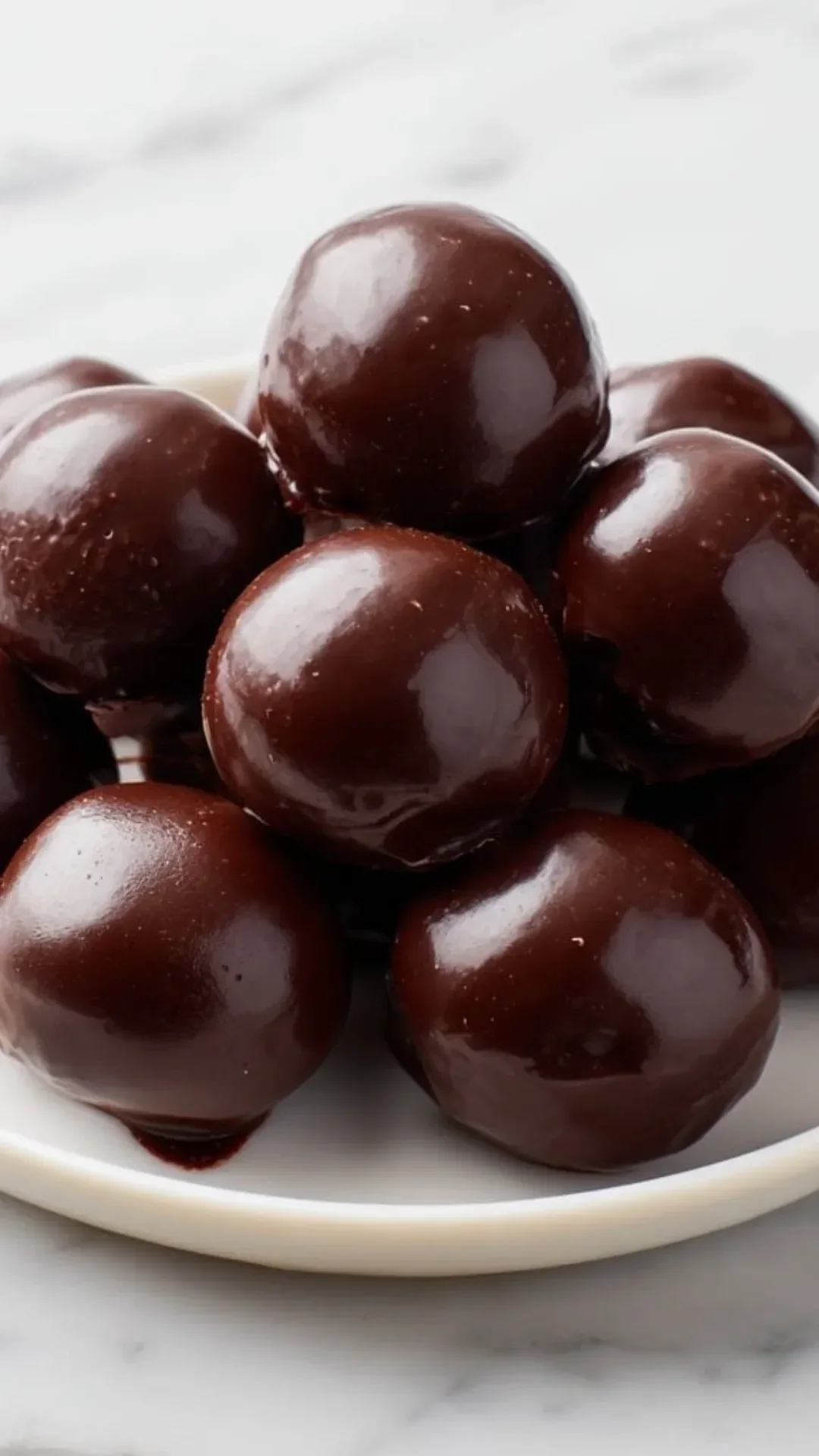 Old Fashioned Peanut Butter Balls on a plate, homemade dessert recipe