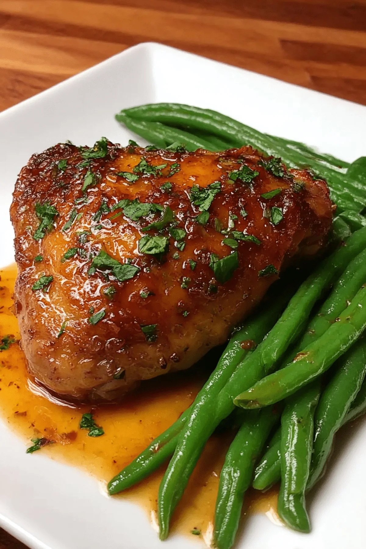 One-Pan Honey Garlic Chicken dish with vegetables on a plate
