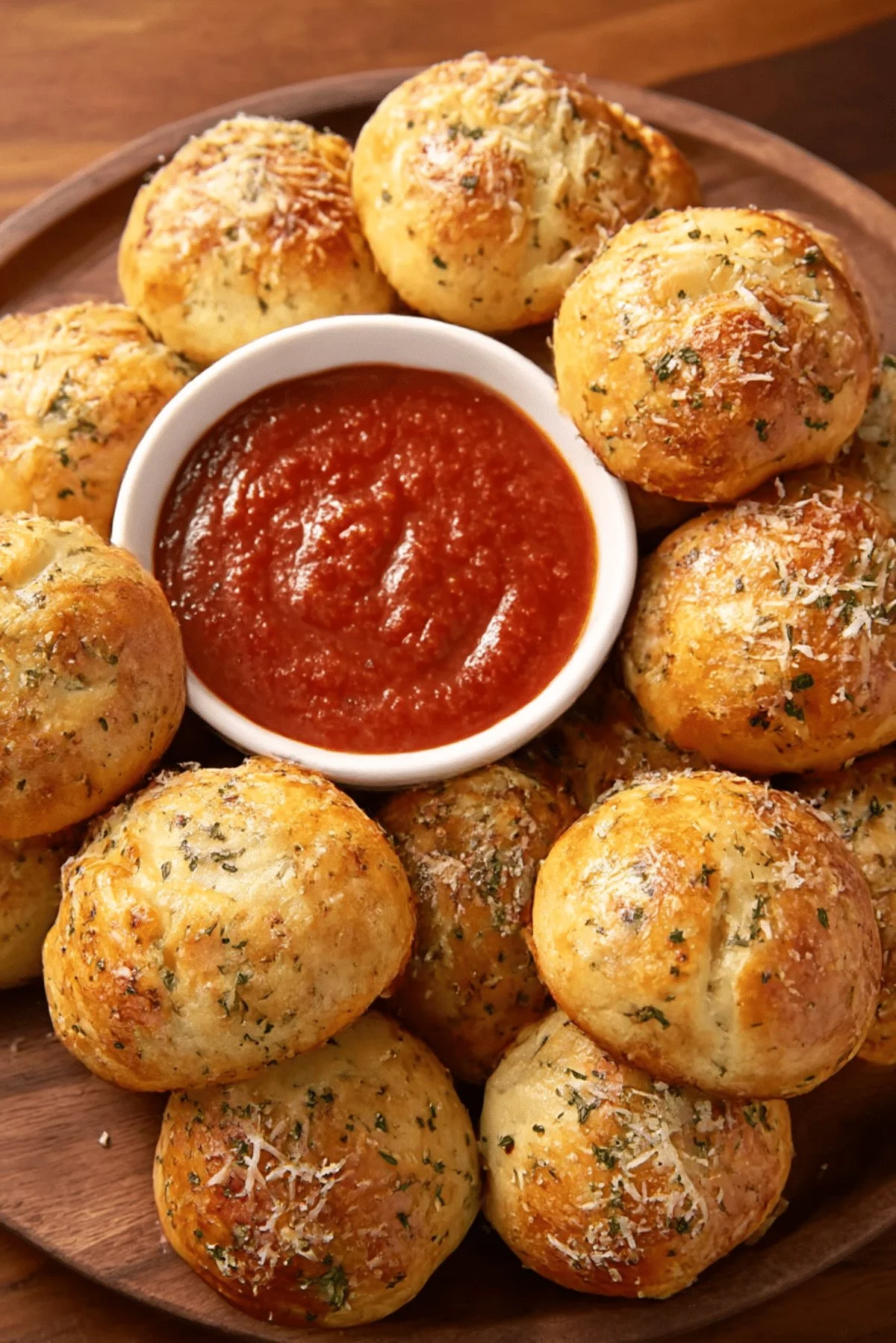 Delicious homemade Pizza Bombs stuffed with cheese and toppings