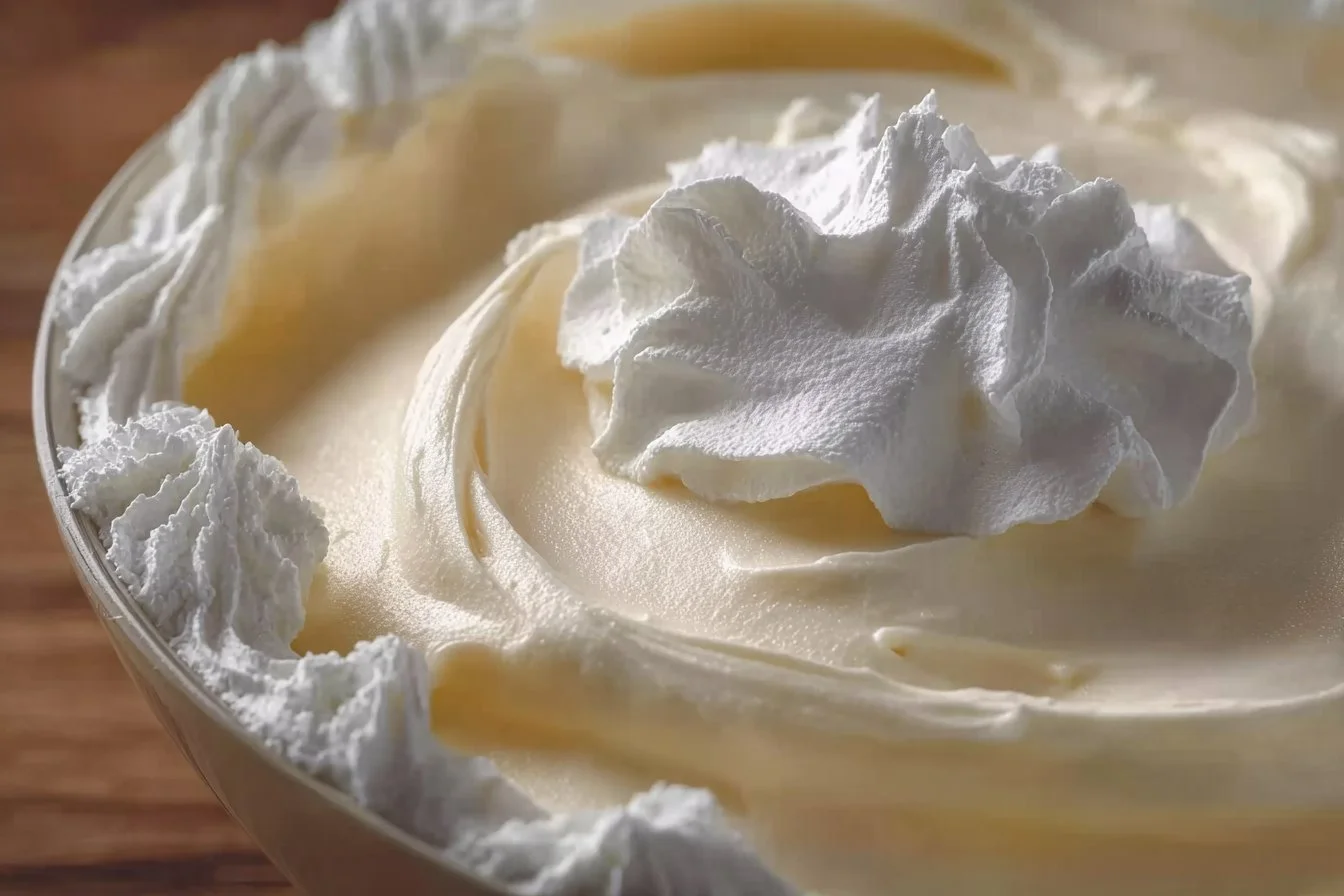 Delicious pudding frosting made with Cool Whip for cakes and desserts