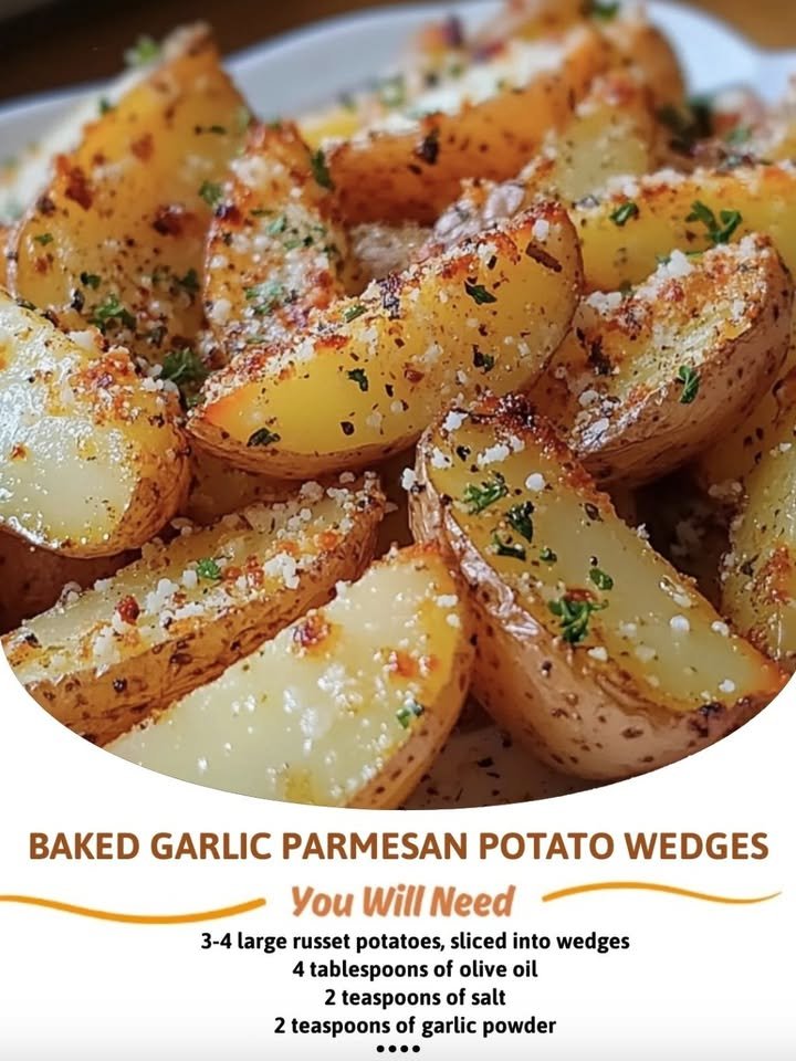 Baked Garlic Parmesan Potato Wedges