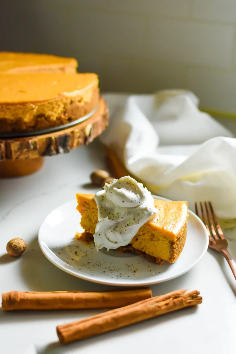 Sweet Potato Pie Cheesecake with Spiced Crust