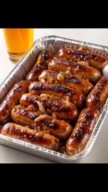 Delicious transformative sausages sizzling on a grill