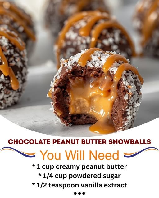 Chocolate Peanut Butter Snowballs