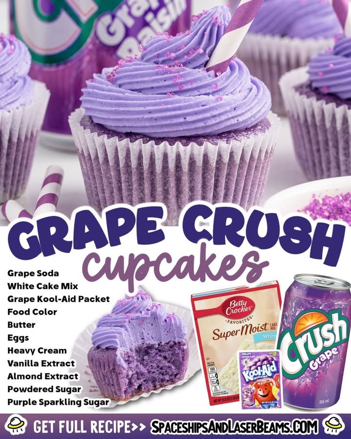 Grape Soda Cupcakes