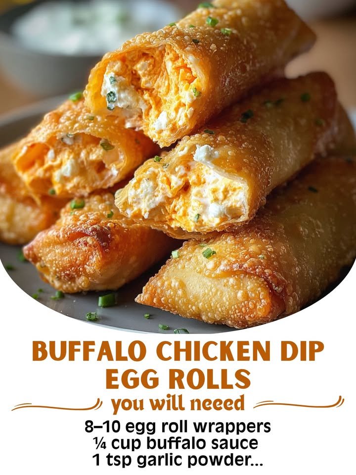 Buffalo Chicken Dip Egg Rolls