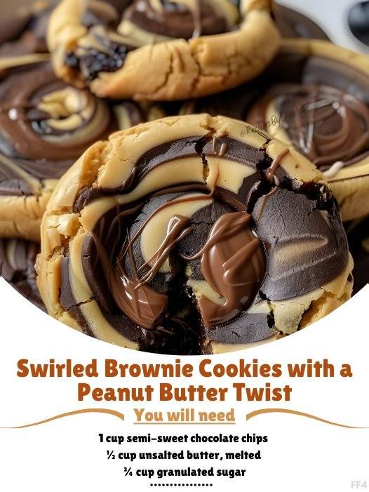 Peanut Butter Brownie Swirl Cookies – A Deliciously Marbled Treat