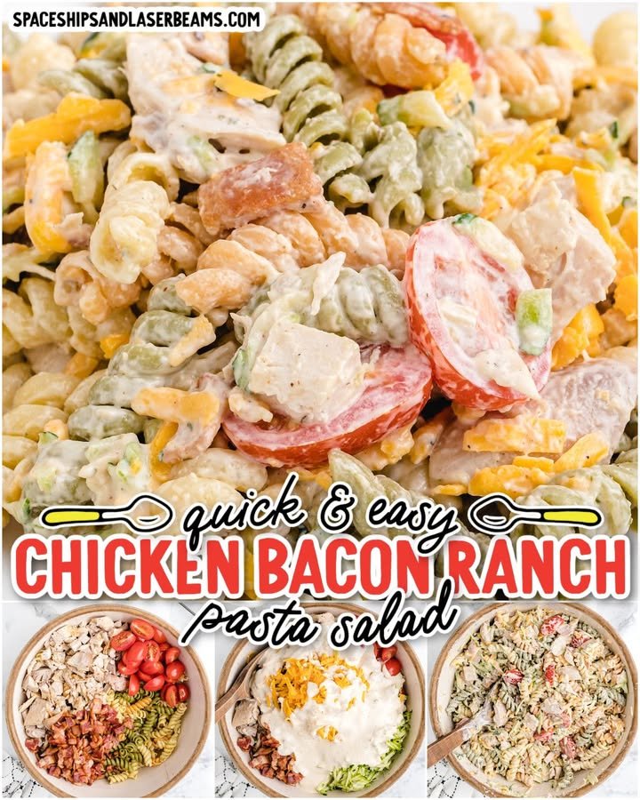 Chicken Bacon Ranch Pasta Salad
