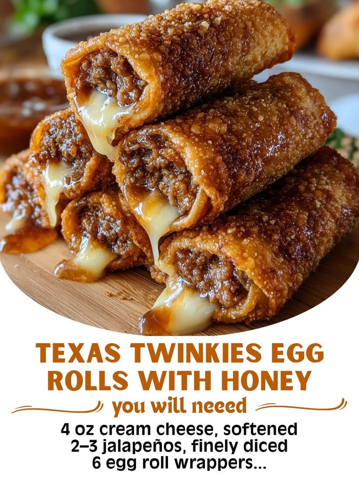 Texas Twinkies Egg Rolls with Honey