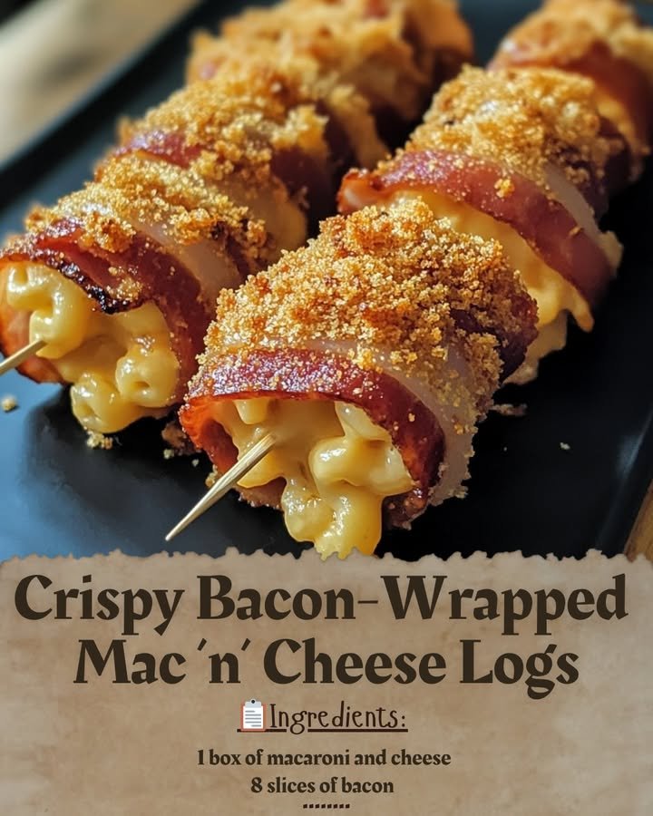 Crispy Bacon-Wrapped Mac 'n' Cheese Logs