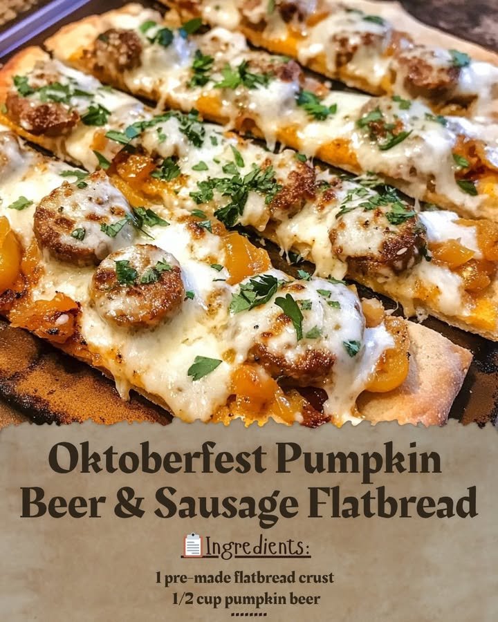 Oktoberfest Pumpkin Beer & Sausage Flatbread