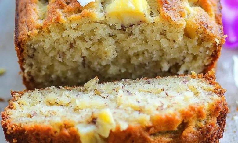 Banana Pineapple Macadamia Bread