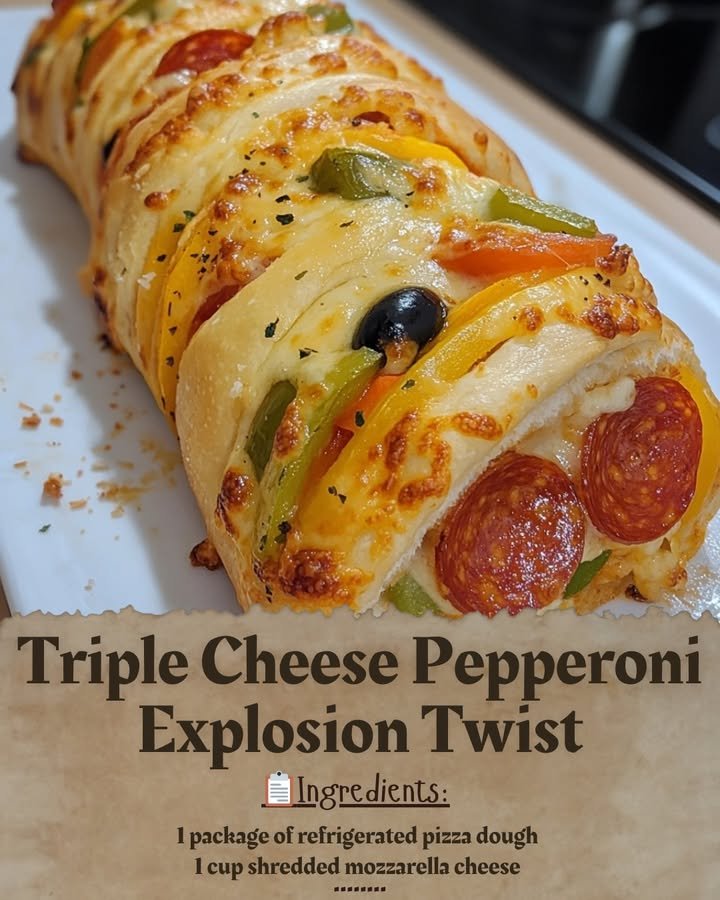 Overstuffed Supreme Pizza Dough Roll