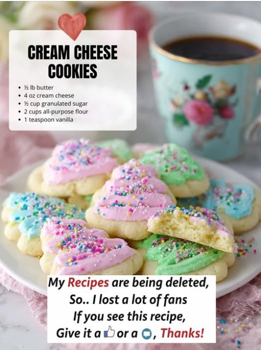 Soft Cream Cheese Cookies