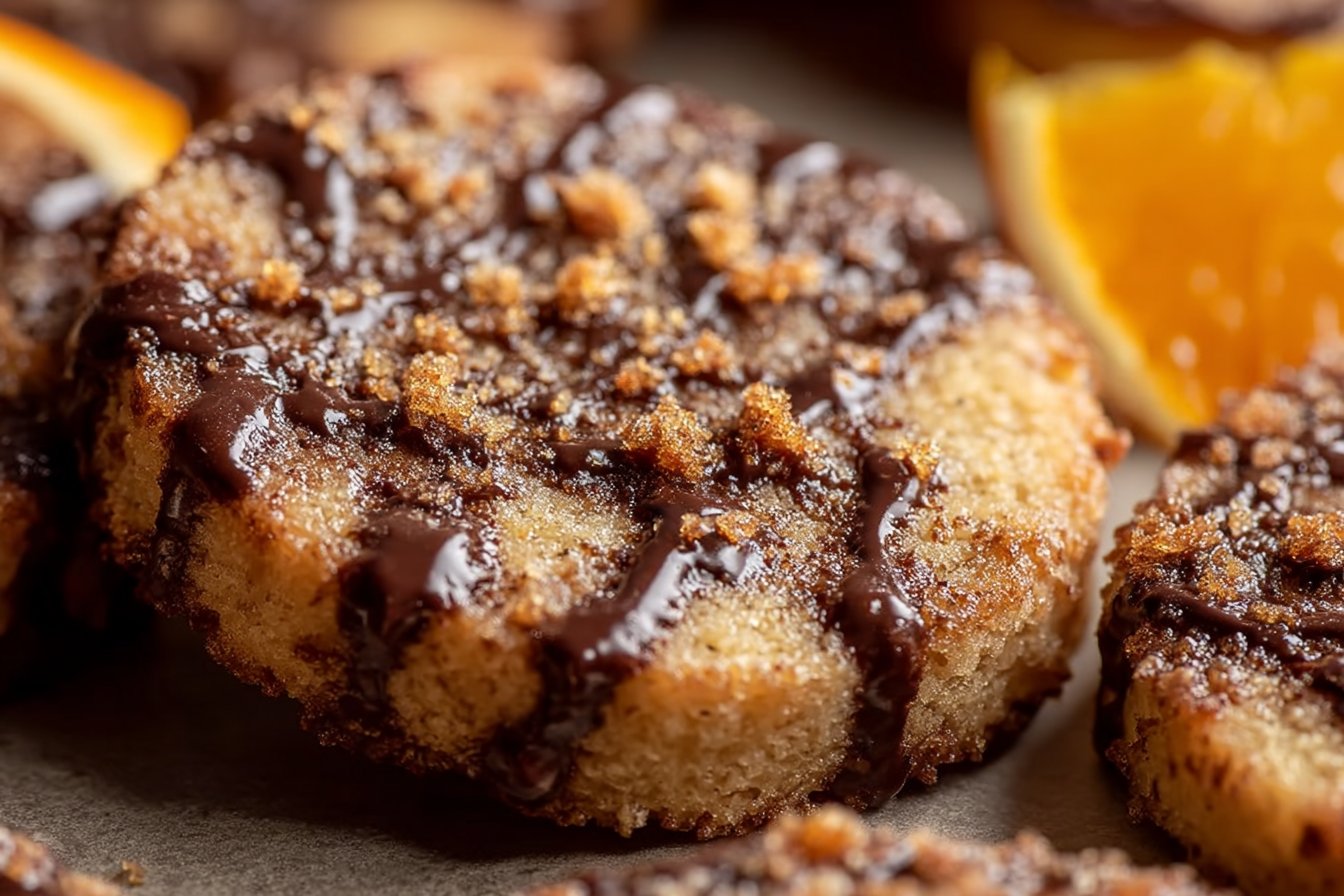 Dark Chocolate Orange Shortbread Cookies