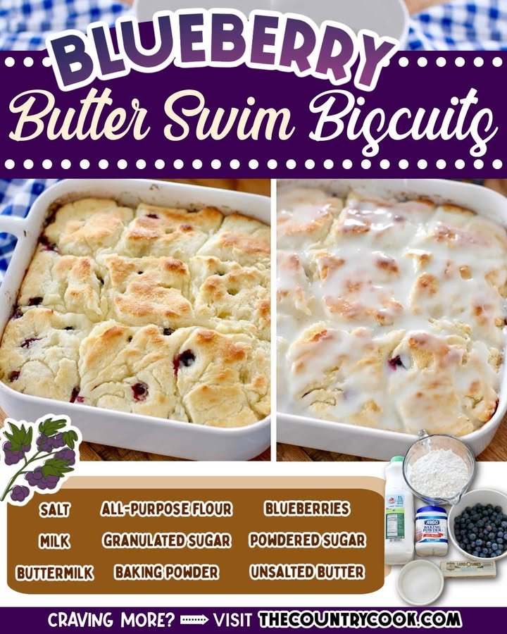 Blueberry Butter Swim Biscuits
