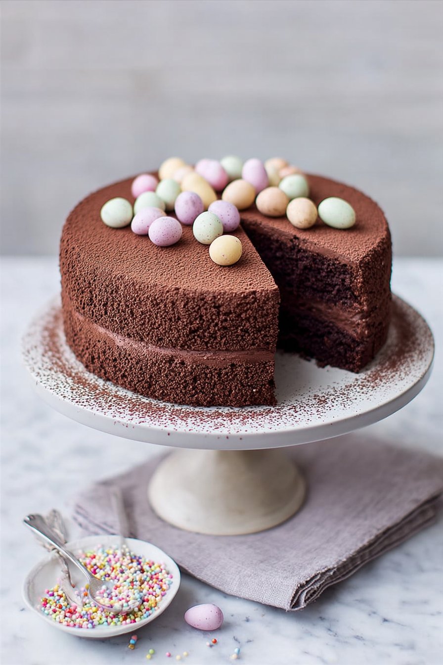 Easter Chocolate Truffle Cake