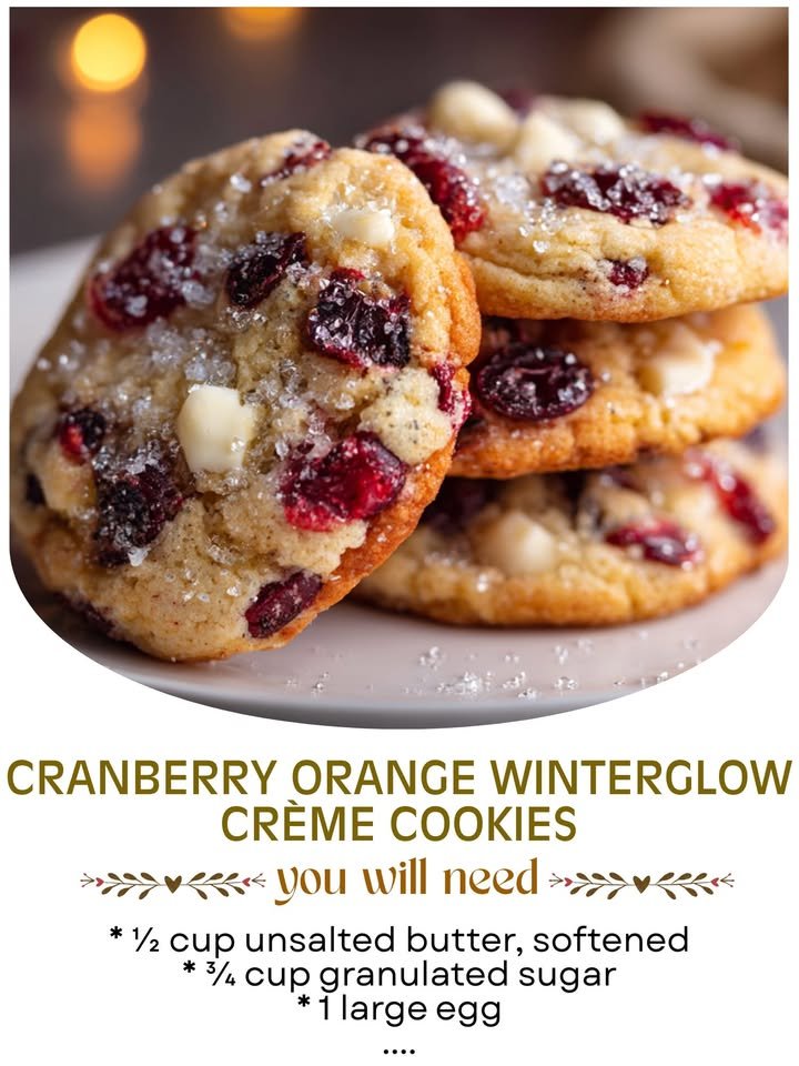 Cranberry Orange WinterGlow Crème Cookies