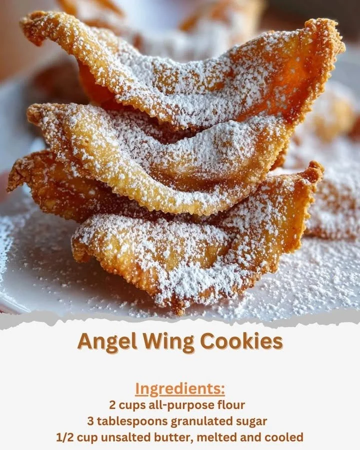 Delicious Angel Wing Cookies on a plate, perfect for any celebration