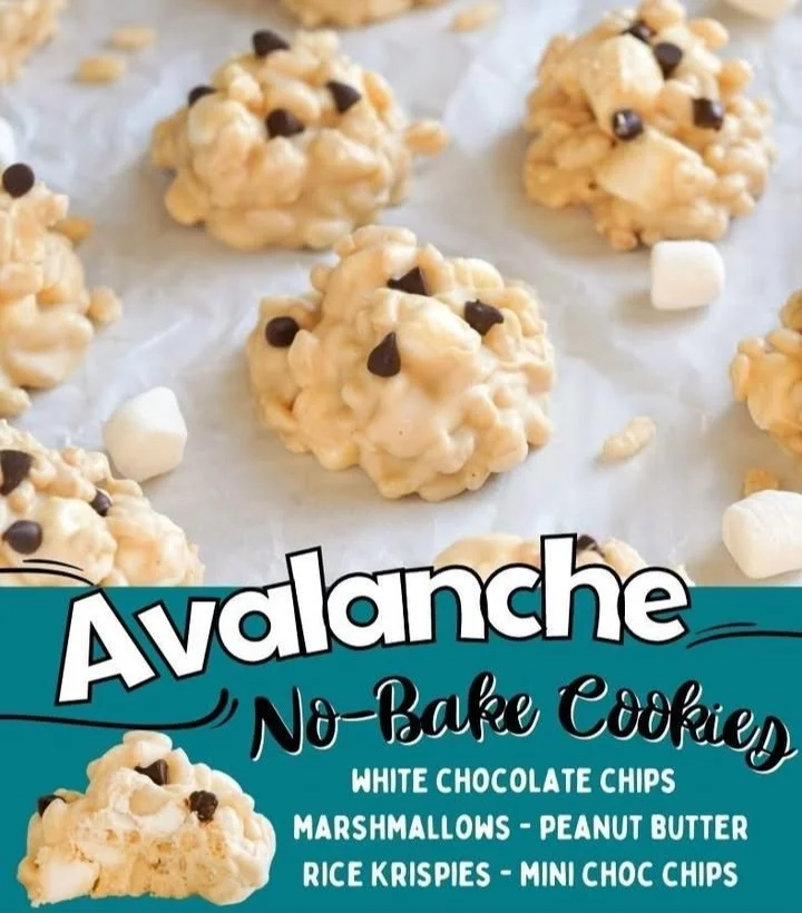 Homemade Avalanche Cookies with chocolate and marshmallows