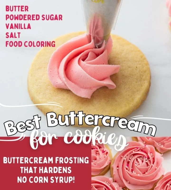 Delicious buttercream frosting for decorating cookies