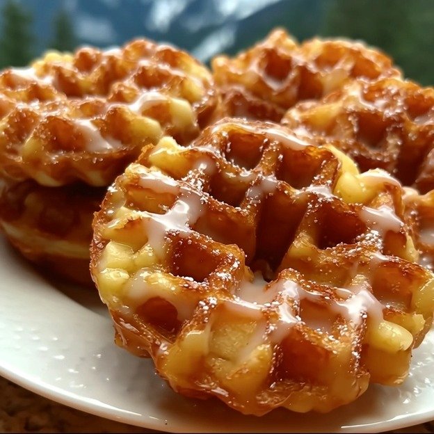 Apple Fritter Waffle Donuts