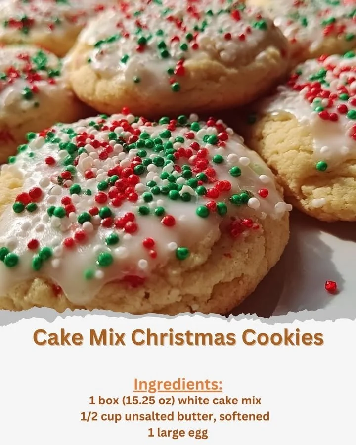 Plate of colorful cake mix Christmas cookies decorated for the holidays
