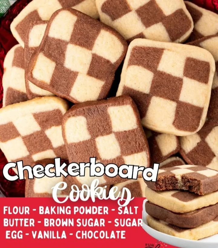 Delicious homemade checkerboard cookies arranged on a plate