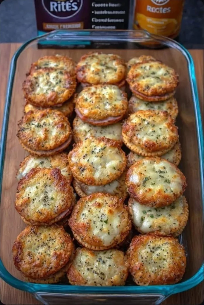 Plate of golden cheddar cheese bites ready for snacking