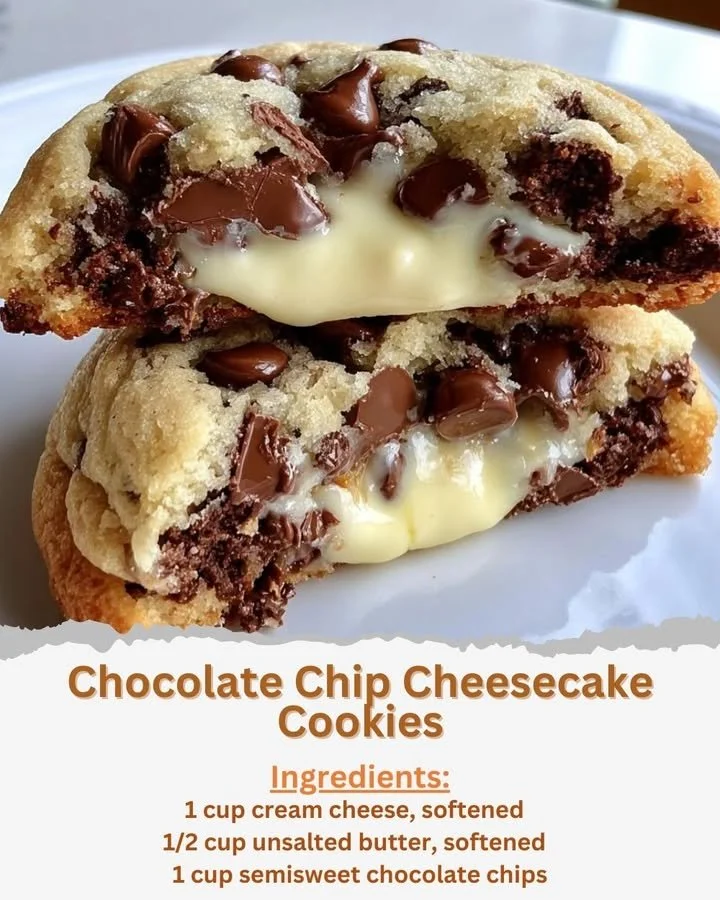 Delicious Chocolate Chip Cheesecake Cookies fresh out of the oven