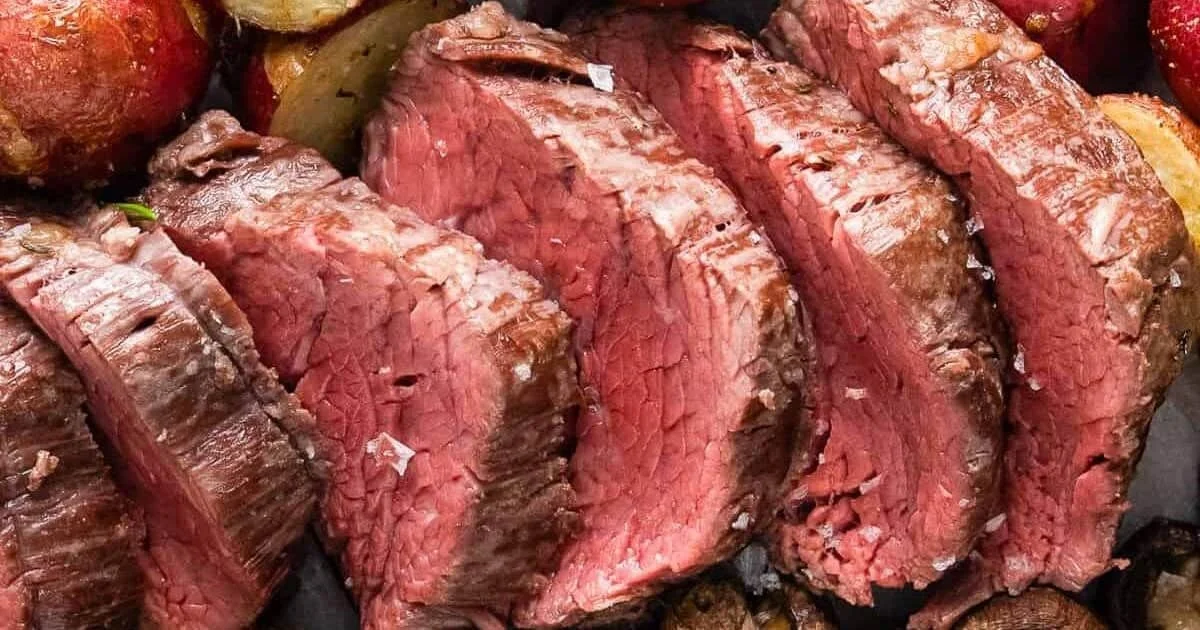 Christmas beef tenderloin roast with herbs and spices