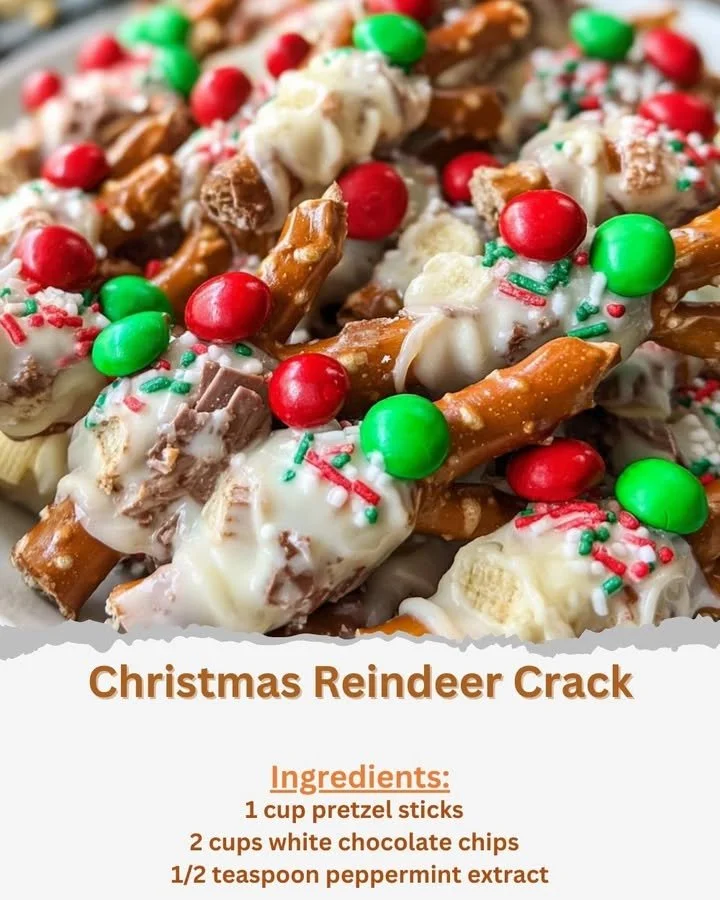 Delicious Christmas Reindeer Crack treat ready for the holidays