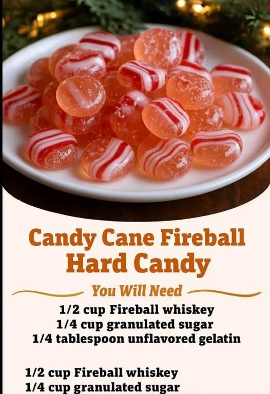 Candy Cane Fireball Hard Candy