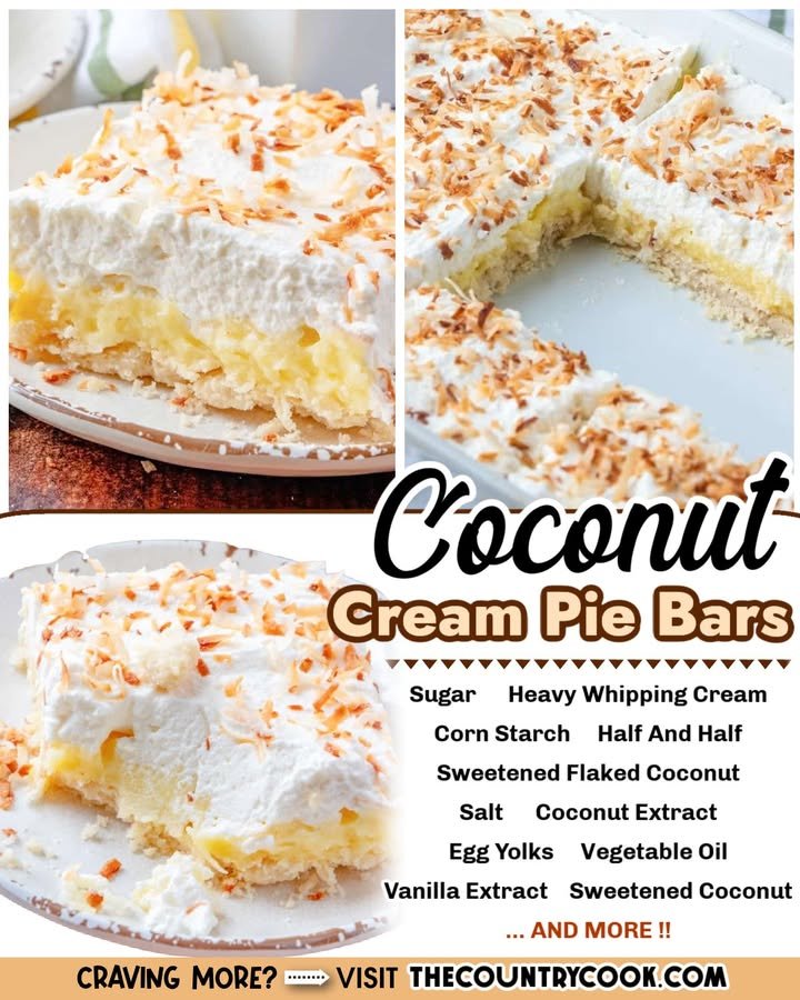 Coconut Cream Pie Bars