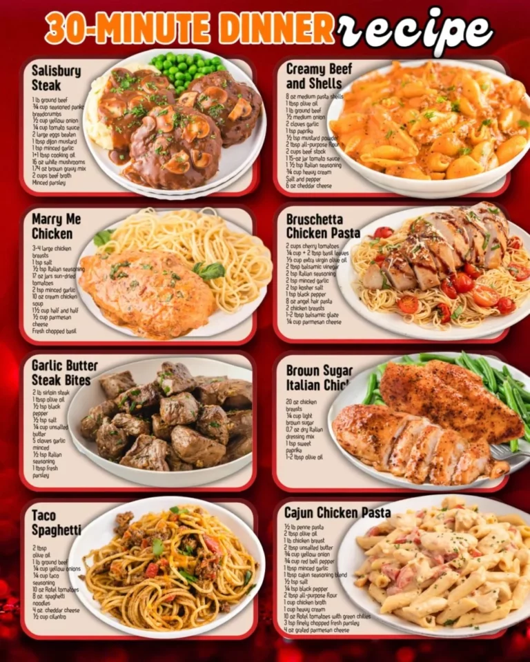 Delicious 30-minute dinner recipes for family meals