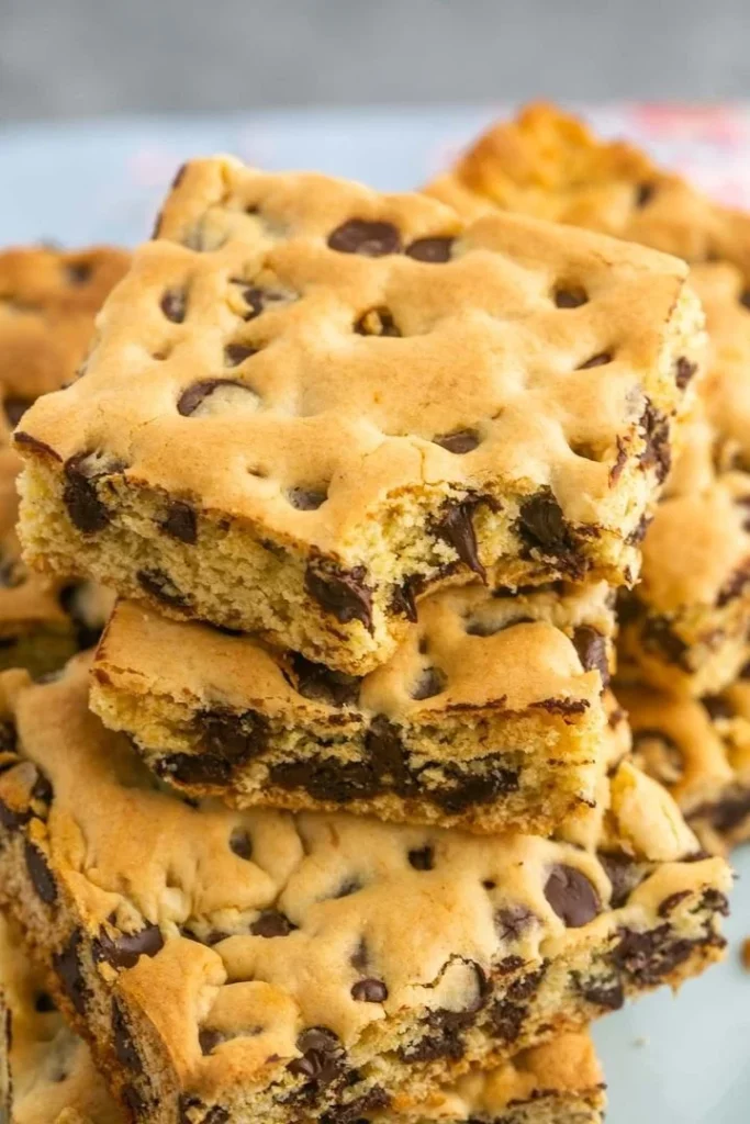 Delicious cake mix cookie bars on a plate, perfect for easy baking.
