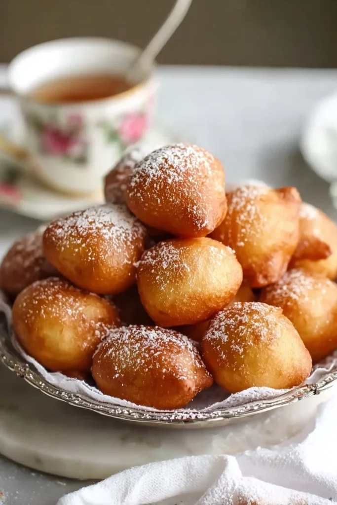 Delicious homemade puff puff served on a platter