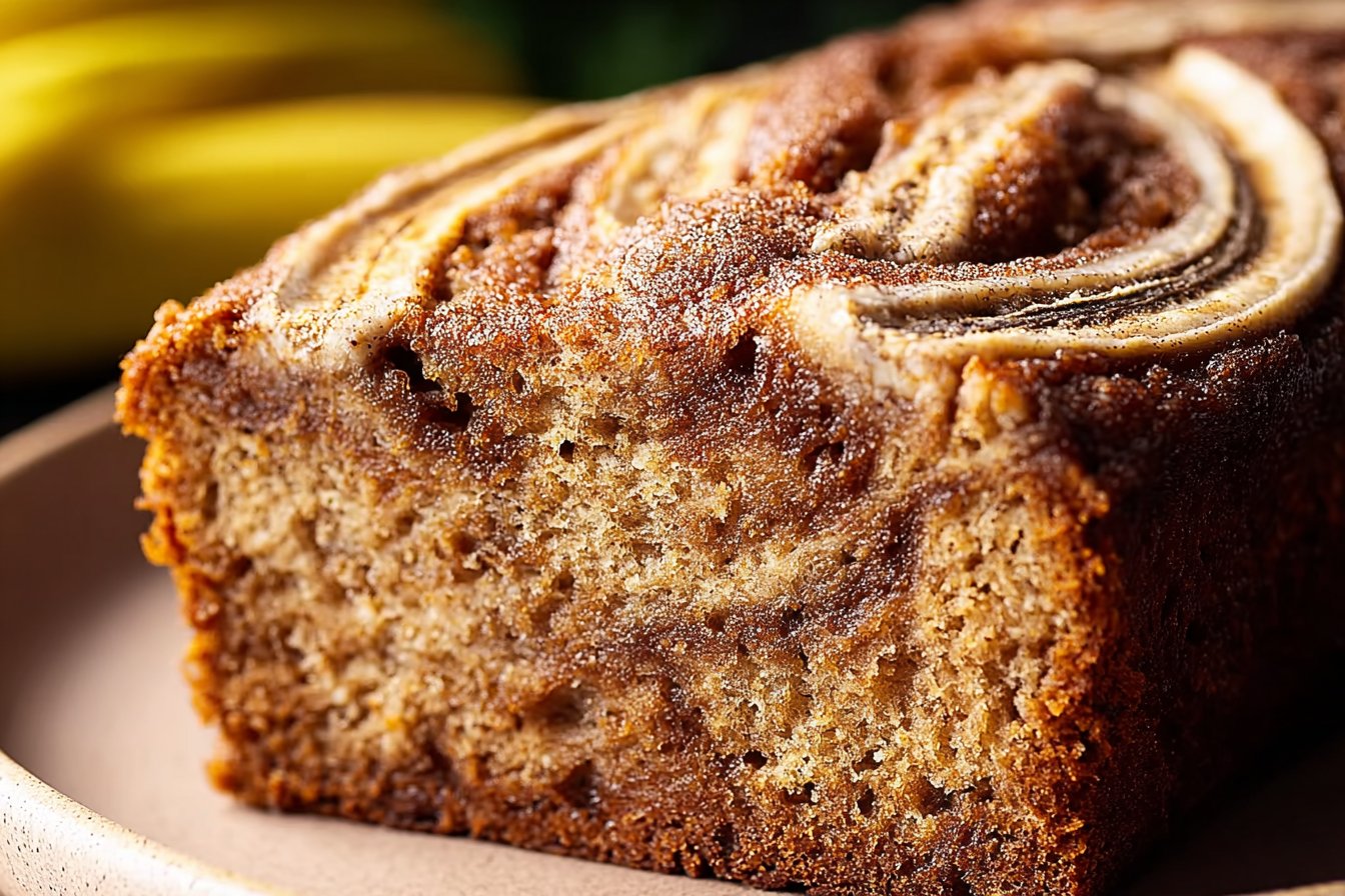 Flourless Cinnamon Swirl Banana Bread