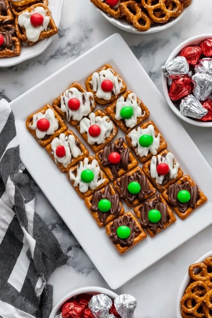 Hershey's Kiss Pretzel Bites recipe with chocolate and pretzels