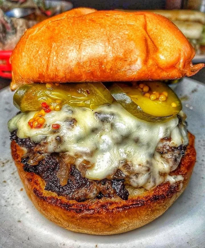 Delicious gourmet burgers ready to be enjoyed.