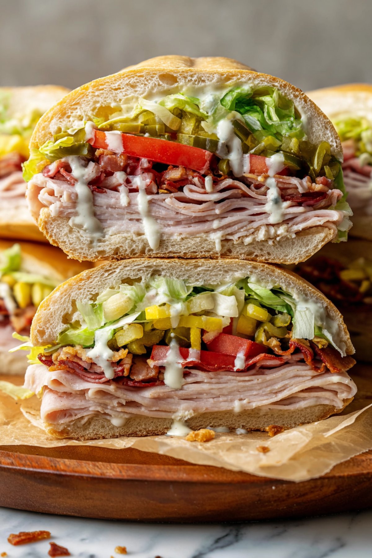 Stuffed Sub Salad Sandwich