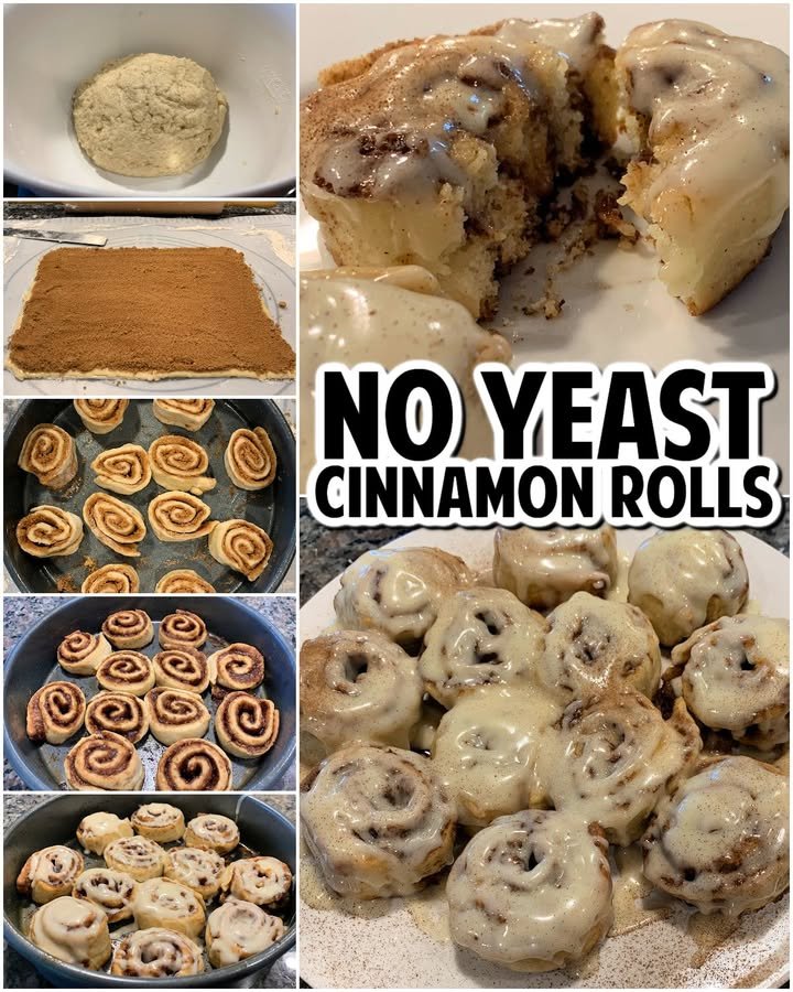 No Yeast Cinnamon Rolls