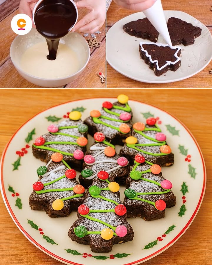 Christmas Tree Chocolate Brownie