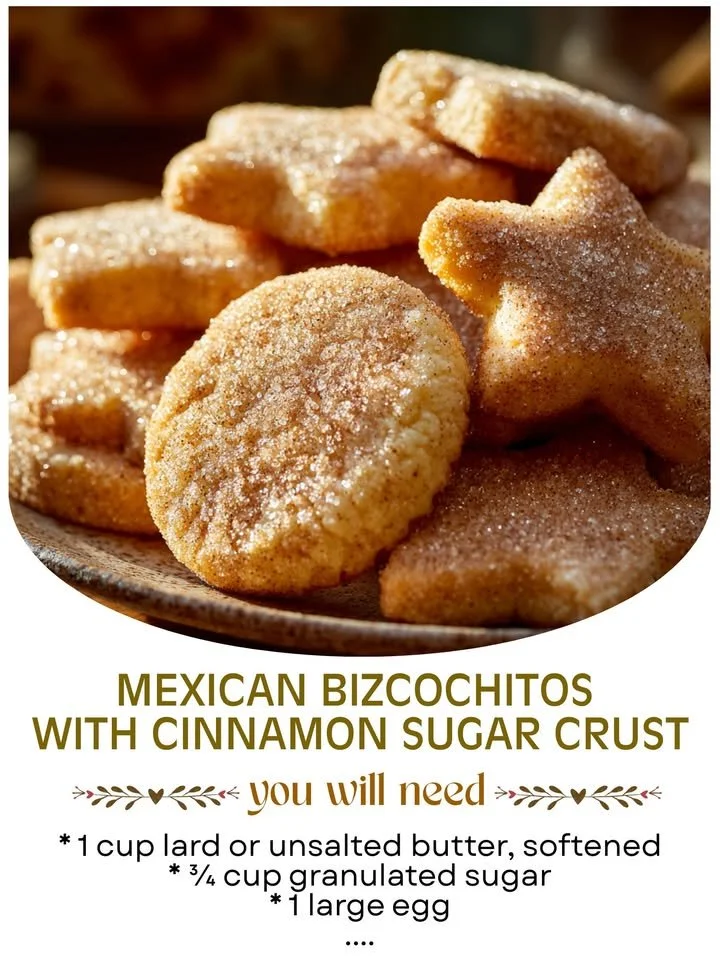 Delicious Mexican biscuits topped with cinnamon sugar crust