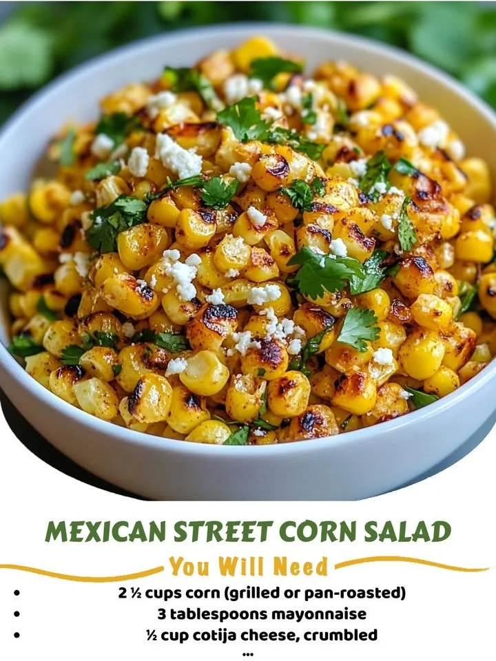 Delicious Mexican Street Corn Salad with fresh ingredients and bold flavors.